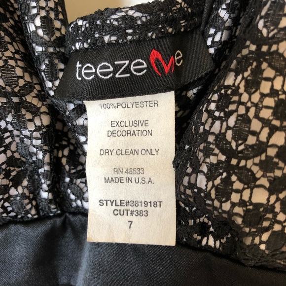 Juniors Dress - Black Lace Size 7 - Picture 6 of 6